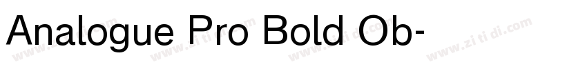 Analogue Pro Bold Ob字体转换